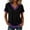 Purple, variant on Women's Color Block Short Sleeve Shirts Summer Plus Size V-Neck Blouses Casual Versatile Everyday Wear Clothes White
