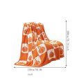 thumbnail image 3 of Summercome Thanksgiving Pumpkin Knit Throw Blanket, 78"x59" Orange and White Reversible Pumpkin Knitted Throw Blanket, Cozy Lightweight Soft Fall Autumn Gift for Couch Sofa Bed Travel, 3 of 6