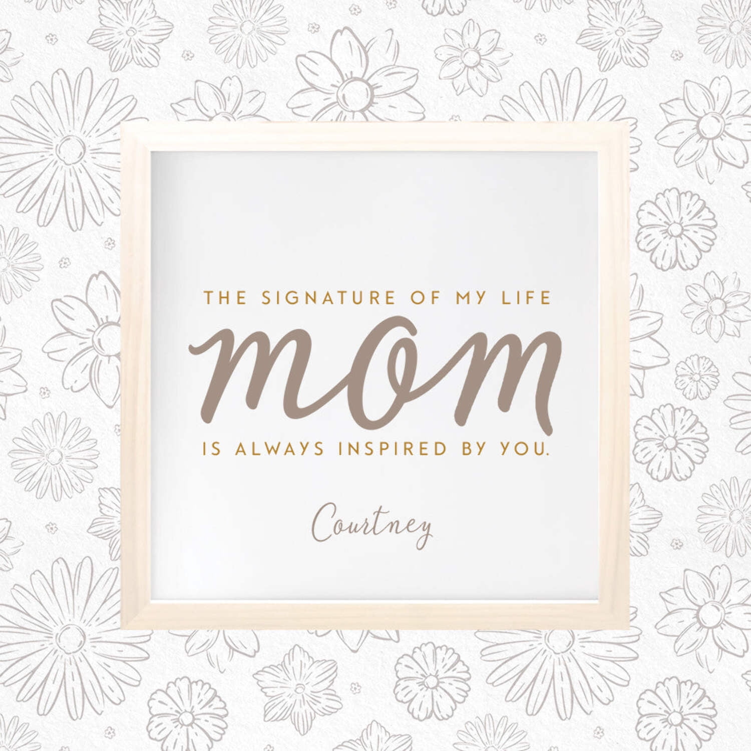 Mother's Day Birthday Personalized Print or Framed Print | Inspired By You