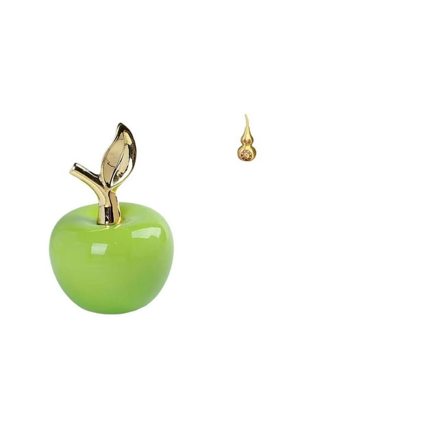 Escultura De Fruta De Cerámica Y Estatua De Calabaza De Latón, Adorno Feng Shui Para Decoración Del Hogar, Sala De Estudio, Cafetería, Centro De Mesa De Escritorio, Decoración Festiva Del