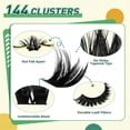 thumbnail image 3 of Kit de extensiones de pestañas DIY KEYYOU Y10 con 144 grupos de pestañas 8-18MIX, 3 of 7