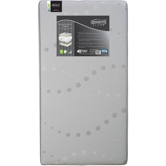 Simmons Kids Beautyrest Black Garnet Crib and Toddler Dual-Sided Mattress