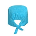 thumbnail image 2 of Salouo Sky Blue Glitter Print Adjustable Working Caps,1 Pcs Working Hats Elastic Scrub Hats Elastic Tie Back Hats Unisex Nurse Scrub Cap Nurse Hats ,One Size, 2 of 7