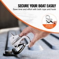 thumbnail image 4 of VEVOR Boat Anchor Hook, 304 Stainless Steel Slide Anchor, Knotless Anchor System with Quick Release, Boat Anchor Hook Clips for 3/8" - 5/8" Boat Anchor Rope, Easy to Use, Holds 3700 LBS, 4 of 9
