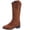 Brown, variant on Boots Women, Studded Western Knee High Boots Pointed Toe Side Zip Low Block Heel Army Green 6