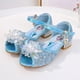 thumbnail image 4 of Disney-sandalias de Elsa de Frozen para niñas, zapatos de tacón alto, zapatos de baile de princesa, zapatos de cristal de moda, rosa, azul, Anime, 4 of 5
