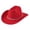 A1#1-tg08#-Red, variant on Women's Felt Cowboy Hat with Rhinestone Chain and Wide Brim for Festival Party