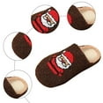 thumbnail image 5 of Rokment Christmas Santa Xmas Tree Matching Slippers for Women Cute Funny Fleece Lined Fuzzy House Shoes Cozy Warm Winter Memory Foam Bedroom Indoor Slip on Coffee Size 9, 5 of 9