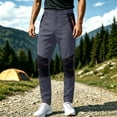 thumbnail image 2 of Men's Hiking Pants Cargo Work Pants Water Resistant Quick Dry Lightweight Camping Travel Outdoor Nylon Pants with Zipper Pockets and Elastic Waistband, 2 of 6