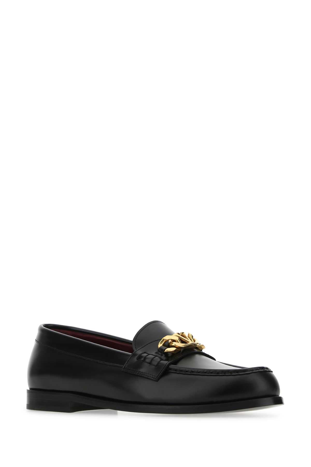 Valentino Garavani Black VLogo Loafers