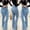 Navy, variant on Babysbule Womens Jeans Classic Relaxed Fit Women Solid Color Solid Flared High Jeans Flares Fashion Pants Trouser
