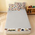 thumbnail image 4 of Erosebridal Camper Zipper Full Size Comforter Sets with Fitted Sheet and 2 Pillowcases, Camping Zipper Bedding Set, Fall Camper, Gray Reversible, 4 of 7