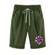 thumbnail image 5 of Mujeres Pantalones Cortos Casual Estampado Elástico de la Cintura Medio Pantalones Cortos, Casual con Bolsillos para el Uso Diario, 5 of 6
