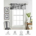 thumbnail image 6 of Grey Marble Curtain Valance for Windows/Living Room/Kitchen/Bathroom/Café, Short Rod Pocket Tier Curtain Window Treatment Panel Nature Marble Stone Ripple Modern Art Topper Curtain 60''x18'', 6 of 6