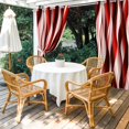 thumbnail image 4 of Outdoor Curtains for Patio Waterproof, Red Striped Ombre Windproof Pravicy Outside Porch Blackout Curtain, Modern Red Moire Geometric Sun Blocking Grommets Curtains for Cabana Gazebo 2 Panels 54"x95", 4 of 9