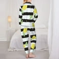 thumbnail image 5 of Bingfone Womens Pajama Sets Lemon Print,Long Sleeve Loungewear Pajamas Set-Small, 5 of 9