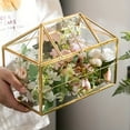 thumbnail image 3 of EASTIN A Large Golden/Black Glass Container for Plants  Featuring a Glass Greenhouse with Weatherproof And Fireproof Design  Suitable for Greenery And Bonsai  Shaped Like a House for Desk, 3 of 5