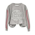 thumbnail image 2 of Deals Of The Day Clearance Women'S Sweatshirts Women's Baseball Printed Crew Neck Multi Color Multi Size Crew Neck Hoodless Long Sleeve Sweatshirt, 2 of 6