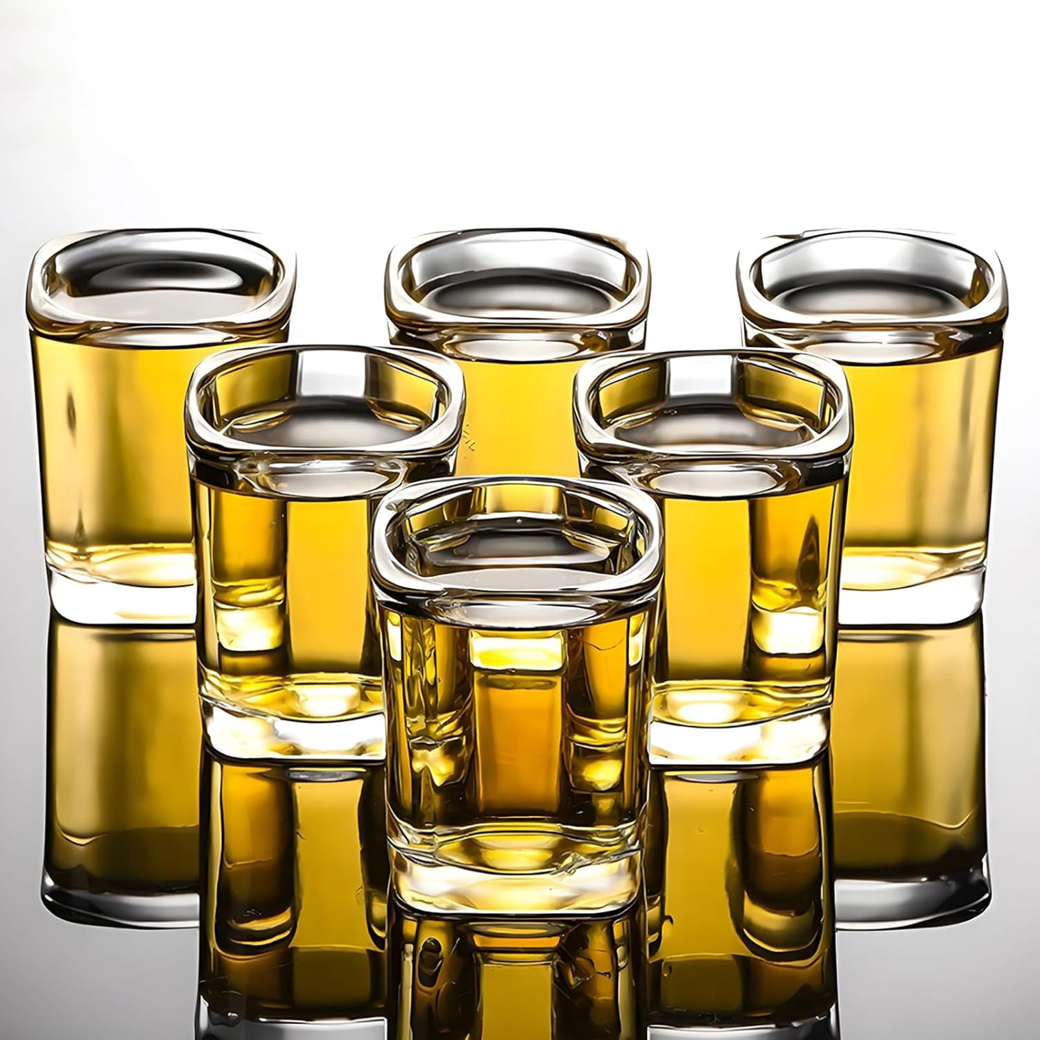 Czech Bohemian Crystal Glass Set of 6 Shot Glasses 2oz./55ml