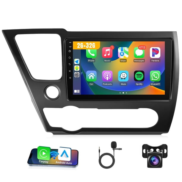Estéreo de coche Leadfan para Honda Civic 2013 2014 2015 2016 2017, pantalla táctil de 9 pulgadas pa