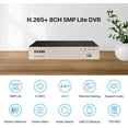thumbnail image 6 of ZOSI H.265+ 5MP Lite Home Security Camera System with 1TB Hard drive, 8CH 1080P DVR with 4pcs Weatherproof CCTV Cameras,120ft Night Vision,Motion Alert,Remote Access, 6 of 9