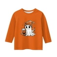 thumbnail image 4 of Abcomgle Halloween Shirts for Girls Size 10-12 Cute Ghost Drinking Coffee Shirts for Kids Crewneck Short Sleeve Tshirts for Girls Fall Funny Holiday Top for Girls,6-7 Years, 4 of 4