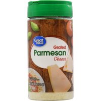 (3 Pack) Great Value 100% Parmesan Grated Cheese, 8 oz