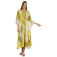 thumbnail image 5 of Bimba Womens Printed Rayon Cover-Up Caftan Long Kimono Maxi Dress Side Split Beach Kaftan Dress, 5 of 7