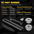 thumbnail image 3 of Timing Chain Kit w/ VVT Camshaft Gear for Hyundai Elantra Kona 2.0L 2017-2021 Replaces# 24350-2E700, 243212E010, 3 of 8