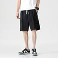 thumbnail image 3 of 2024 Summer Men's Trendy Casual Streetwear Y2K Loose Short Pants Youth Solid Pockets Drawstring Sports Beach Shorts Ropa Hombre, 3 of 5