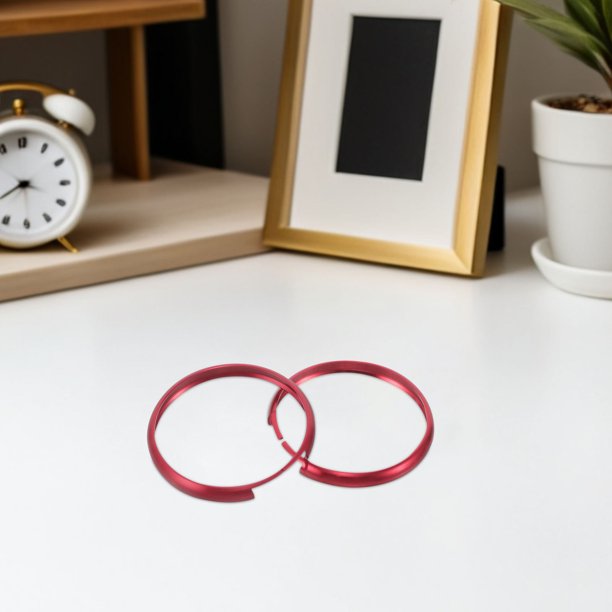 VERDANVERSE 2Ud Porta Llaves Para Con Anillo Decorativo Rojo En Aleación De Aluminio Para Mayor Seguridad