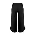 thumbnail image 3 of RUTAYY Women's Pants High Waist Solid Color Casual Loose Fit Drawstring Waistband Asymmetrical Hem Comfortable Trendy Vibrant Trousers, 3 of 5