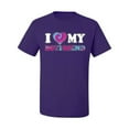 thumbnail image 2 of I Love My Boyfriend Tie Dye Pop Culture Men's Graphic T-Shirt, Purple, 3XL, 2 of 3
