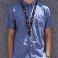 thumbnail image 2 of DC Comics Lanyard, Batman Batgirl and Joker Comic Book Face Close Ups Black, Elastic, 2 of 4