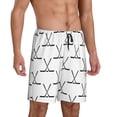 thumbnail image 6 of Mens Pajama Shorts, Hockey Stick Sport Sleep Shorts Men Pajama Bottoms Lounge PJ Shorts with Pockets, 6 of 6