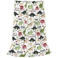 thumbnail image 2 of Pofeuu Dinosaur Print Ultra-Soft Micro Fleece Blanket,for Bed Or Sofa,All Season Throw Blankets Flannel Blanket-50"x40", 2 of 7