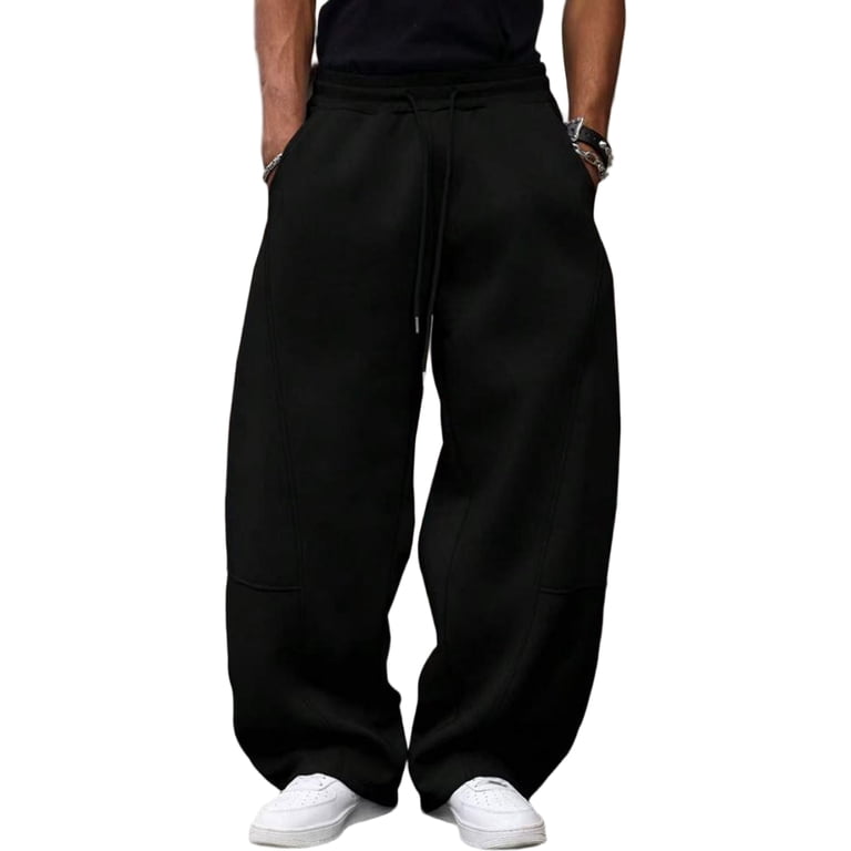 Domuza Men's Baggy Wide Leg Sweatpants Oversized Track Pants