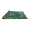 thumbnail image 2 of Ahgly Company Indoor Square Persian Turquoise Blue Traditional Area Rugs, 8' Square, 2 of 4