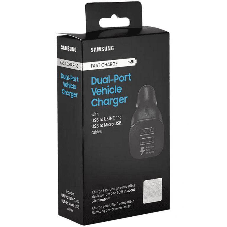 Cargador Coche Original Samsung EP-LN920BB USB-C - Carga Rápida - Salida  Doble - Negro, Bulk