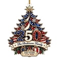 thumbnail image 2 of 250th Anniversary Christmas Ornament,Patriotic 2D Acrylic Keepsake for Christmas Tree,Car,Home Wall Commemorative Holiday Decoration(G), 2 of 6