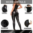 thumbnail image 6 of UHYARE Womens Sexy Pants Girls Faux Leather High Waisted Leggings(Black,3XL), 6 of 8