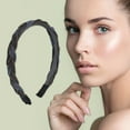 thumbnail image 2 of Unique Bargains 1 Pc Exquisite Denim Braid Headbands Black, 2 of 6