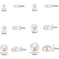thumbnail image 2 of Craft Pearls Flatback,690pcs Half Round Pearl Beads 6 Sizes Pearl Cabochon Faux Pearl Beads for DIY Scrapbook Phone Case, 2 of 4