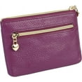 thumbnail image 4 of Women's PU Leather Coin Purse,Triple Zipper Pocket Size Pouch, Change Card Holder Wallet, 4 of 5