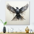 thumbnail image 2 of Designart "Grey Flight Of beauty II" Animals Metal Art Print, 2 of 5