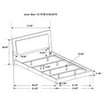 thumbnail image 3 of Felicity Wood California King LED Panel Bed White High Gloss, 3 of 3