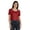 Maroon, variant on Inkmeso Regular Street Style Crop Top Scoop Neck Tee For Womens Cotton Tshirt