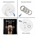 thumbnail image 4 of Funny Cow Shower Curtain, Waterproof Shower Curtains for Bathroom, Welcome To OUR Place Modern Retro Washable Fabric Bathtub Curtain Set Bath Decor with 12 Hooks 48"x72", 4 of 8