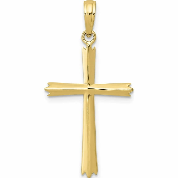 10K Yellow Gold Cross Pendant (32 X 16) Made In United States 10c4237