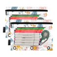 thumbnail image 5 of FORMRS 2 Pack Pencil Pouch for 3 Ring Binder with Clear Window Zipper Case, Cartoon Doodles, 5 of 6